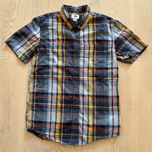 Old Navy Boys Teen Plaid Short Sleeve Shirt - sz XL (14-16)